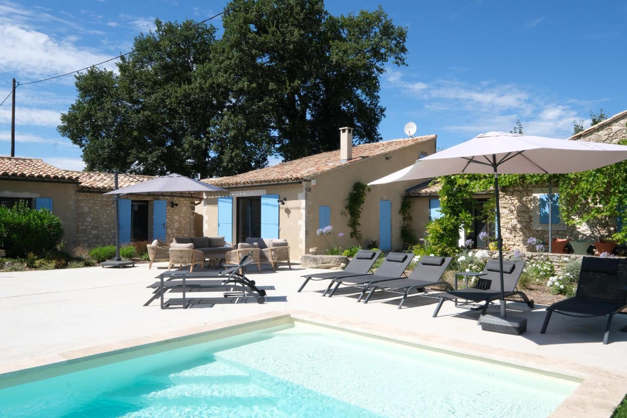 Provencal House With Heated Pool, View Of The Luberon In Robion - Accommodates 12 People. エクステリア 写真